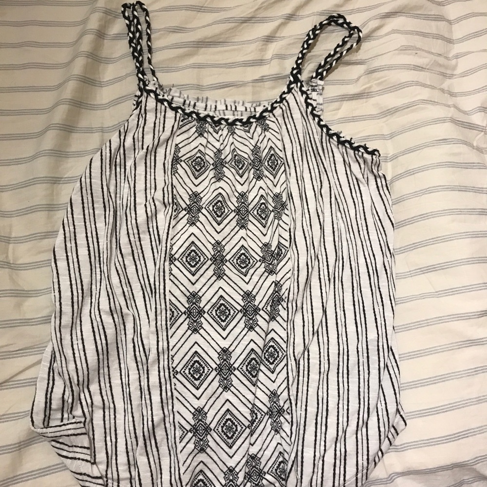 Black and white tank top